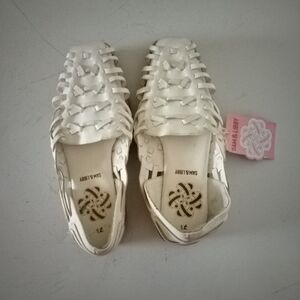 Sam & Libby Woven Leather Sandals - Size 7 1/2